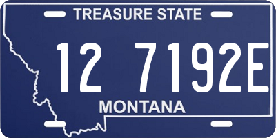 MT license plate 127192E