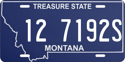 MT license plate 127192S