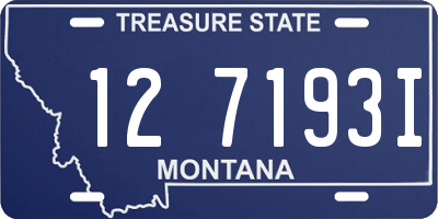 MT license plate 127193I
