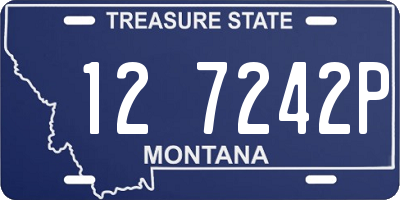 MT license plate 127242P