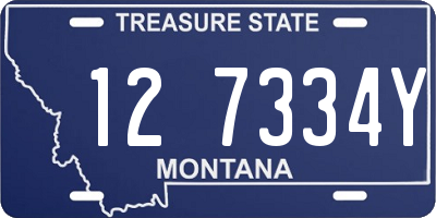 MT license plate 127334Y