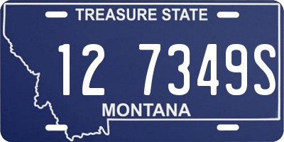 MT license plate 127349S