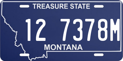 MT license plate 127378M