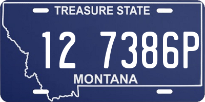 MT license plate 127386P
