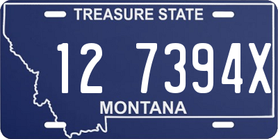 MT license plate 127394X