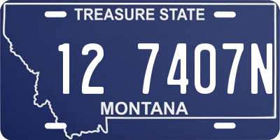 MT license plate 127407N