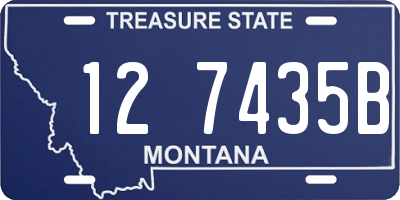 MT license plate 127435B