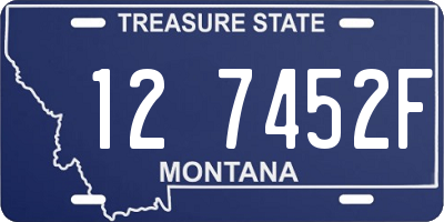 MT license plate 127452F