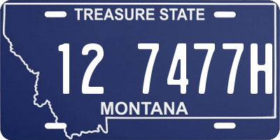 MT license plate 127477H