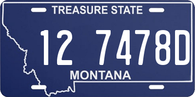 MT license plate 127478D