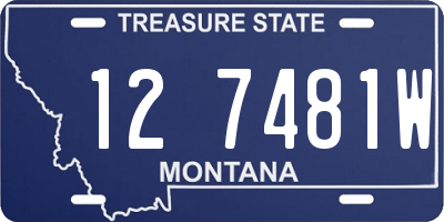 MT license plate 127481W