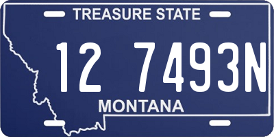 MT license plate 127493N