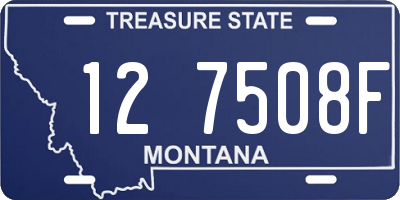 MT license plate 127508F