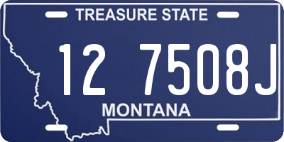 MT license plate 127508J