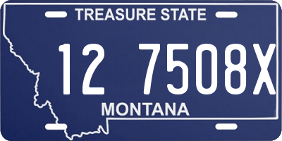 MT license plate 127508X