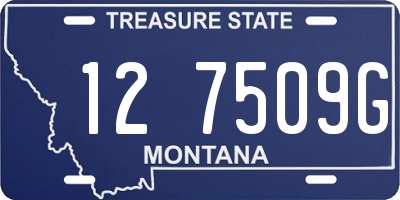 MT license plate 127509G