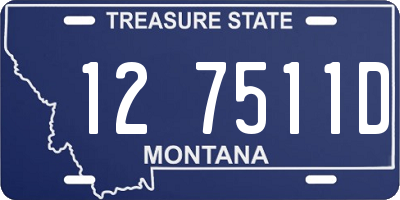 MT license plate 127511D