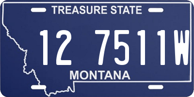 MT license plate 127511W