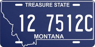 MT license plate 127512C