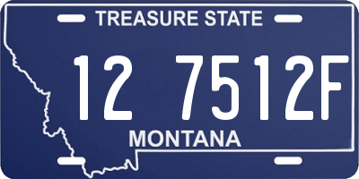 MT license plate 127512F