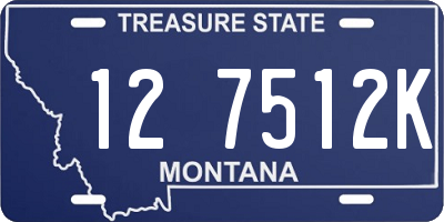 MT license plate 127512K