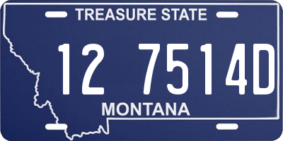 MT license plate 127514D