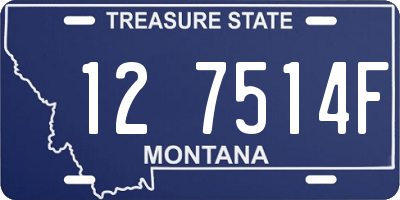 MT license plate 127514F