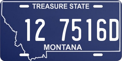 MT license plate 127516D
