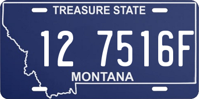 MT license plate 127516F