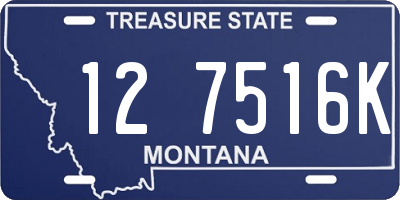 MT license plate 127516K