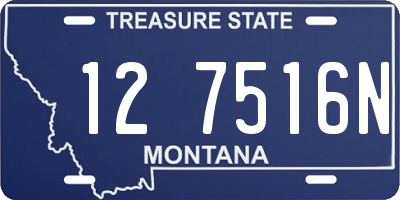 MT license plate 127516N