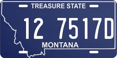MT license plate 127517D