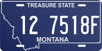 MT license plate 127518F