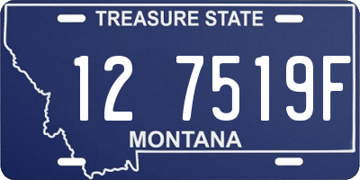 MT license plate 127519F