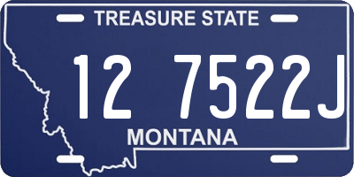 MT license plate 127522J