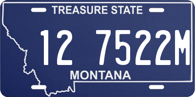 MT license plate 127522M