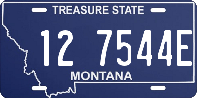 MT license plate 127544E