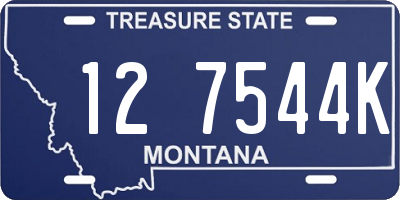 MT license plate 127544K