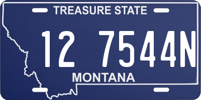 MT license plate 127544N