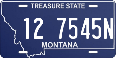 MT license plate 127545N