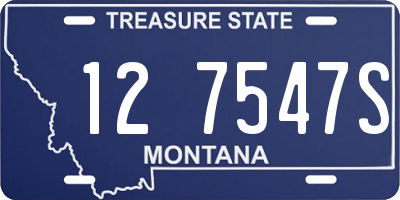 MT license plate 127547S