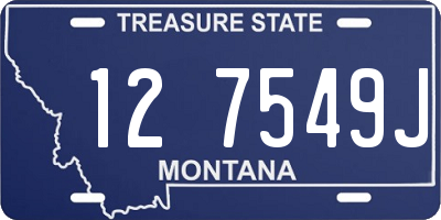 MT license plate 127549J