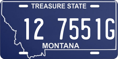 MT license plate 127551G