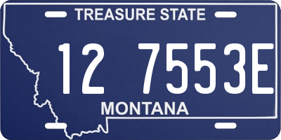 MT license plate 127553E