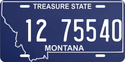 MT license plate 127554O