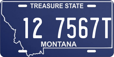 MT license plate 127567T