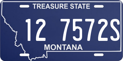 MT license plate 127572S