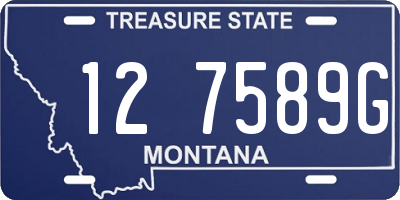 MT license plate 127589G