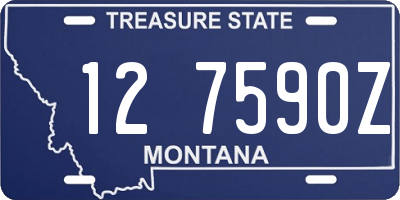 MT license plate 127590Z