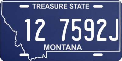 MT license plate 127592J